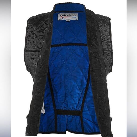 Techniche HyperKewl Riding Hiking Cooling Vest Quilted Black Deluxe Medium New - Picture 3 of 8